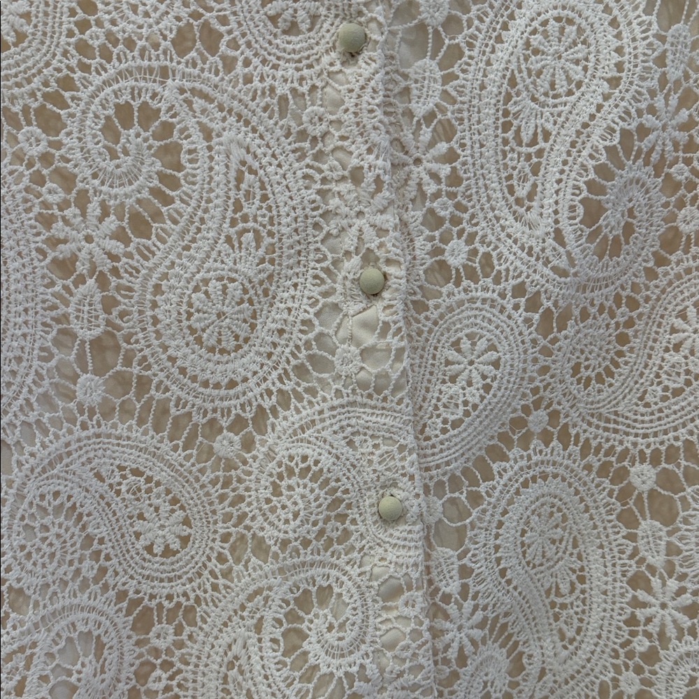 Source Unknown Delicate Lace Blouse - Light Pink - image 6